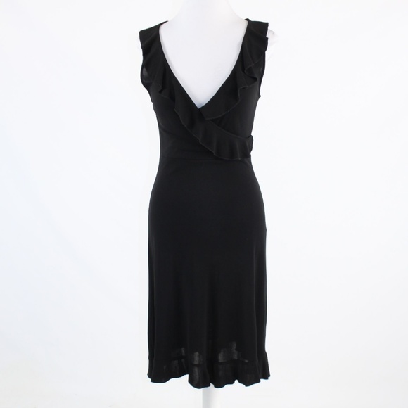 Diane von Furstenberg Dresses & Skirts - Diane von Furstenberg black ruffled trim dress 6